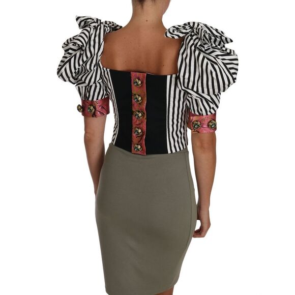 Dolce & Gabbana Dolce Gabbana TSH2724 Top Black and White Striped Women - Picture 4 of 5